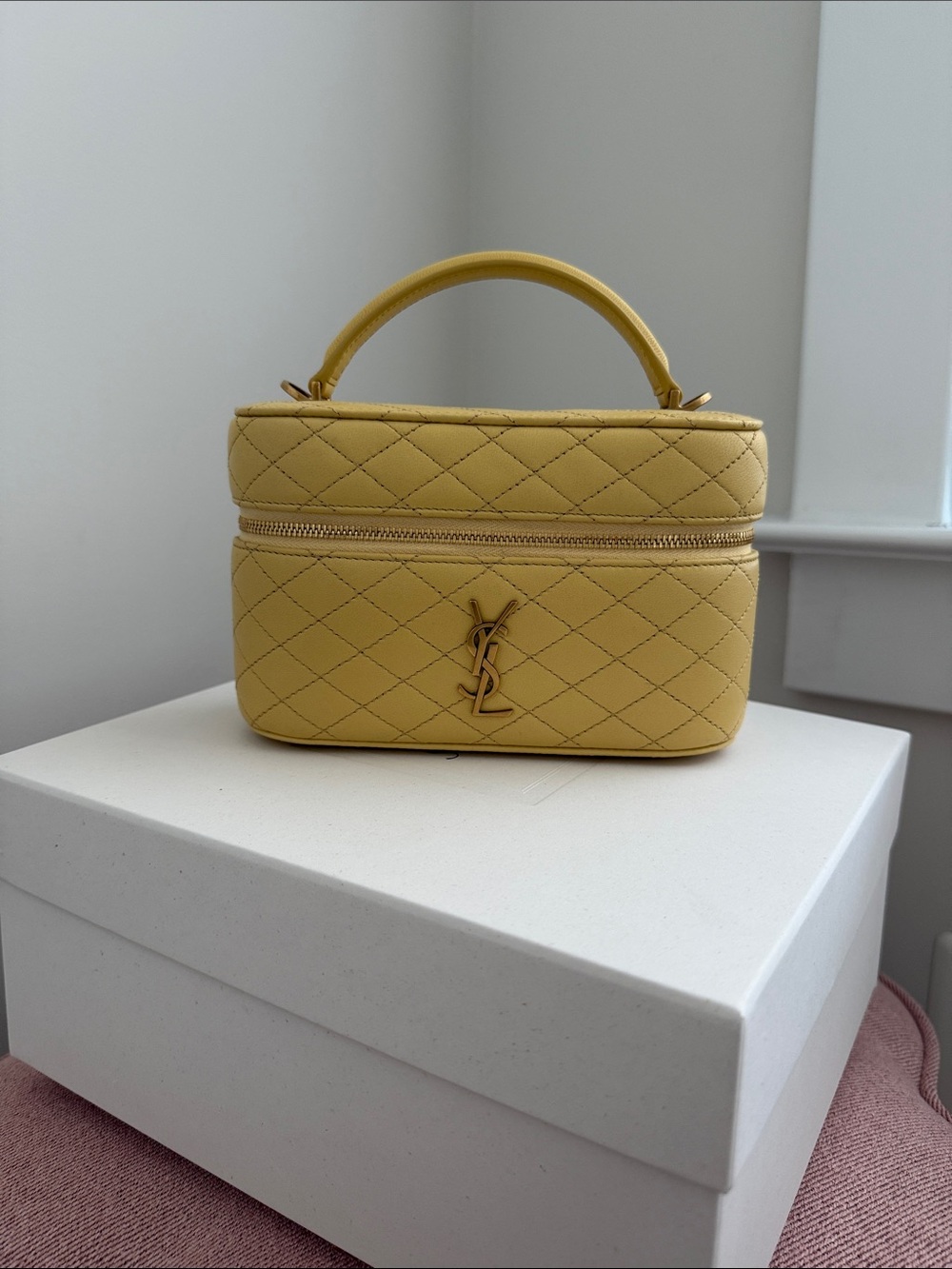 Saint Laurent Lemon Quilted Leather Mini Vanity Bag - Picture 6 of 6